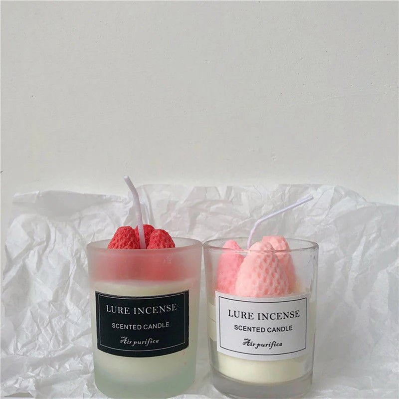 Strawberry Glass Scented Candle Cup