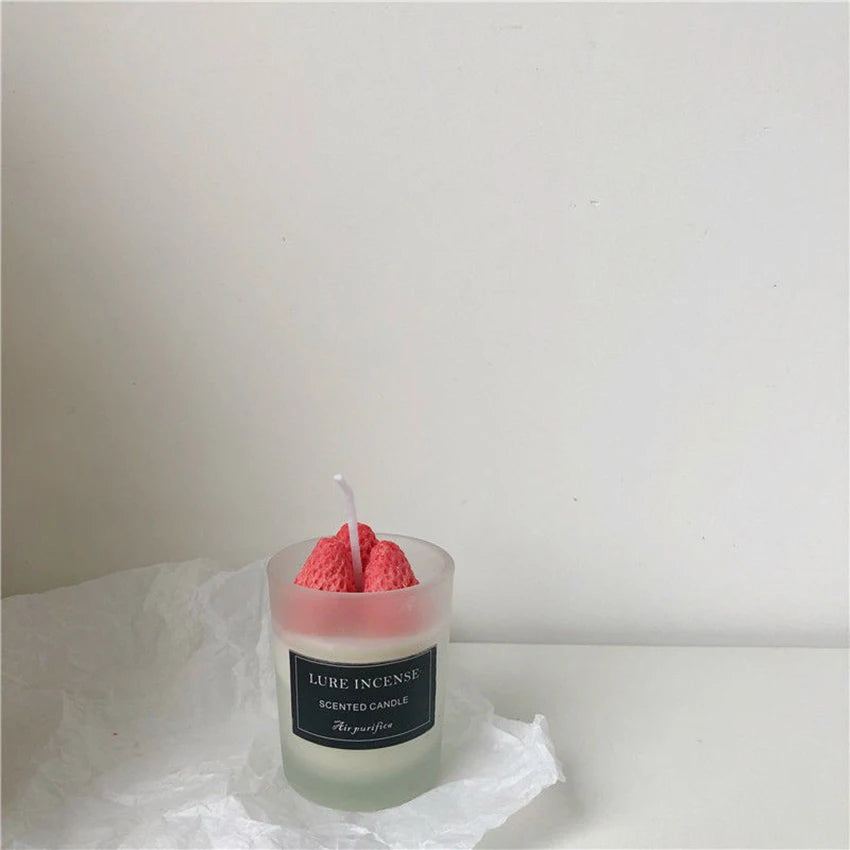 Strawberry Glass Scented Candle Cup