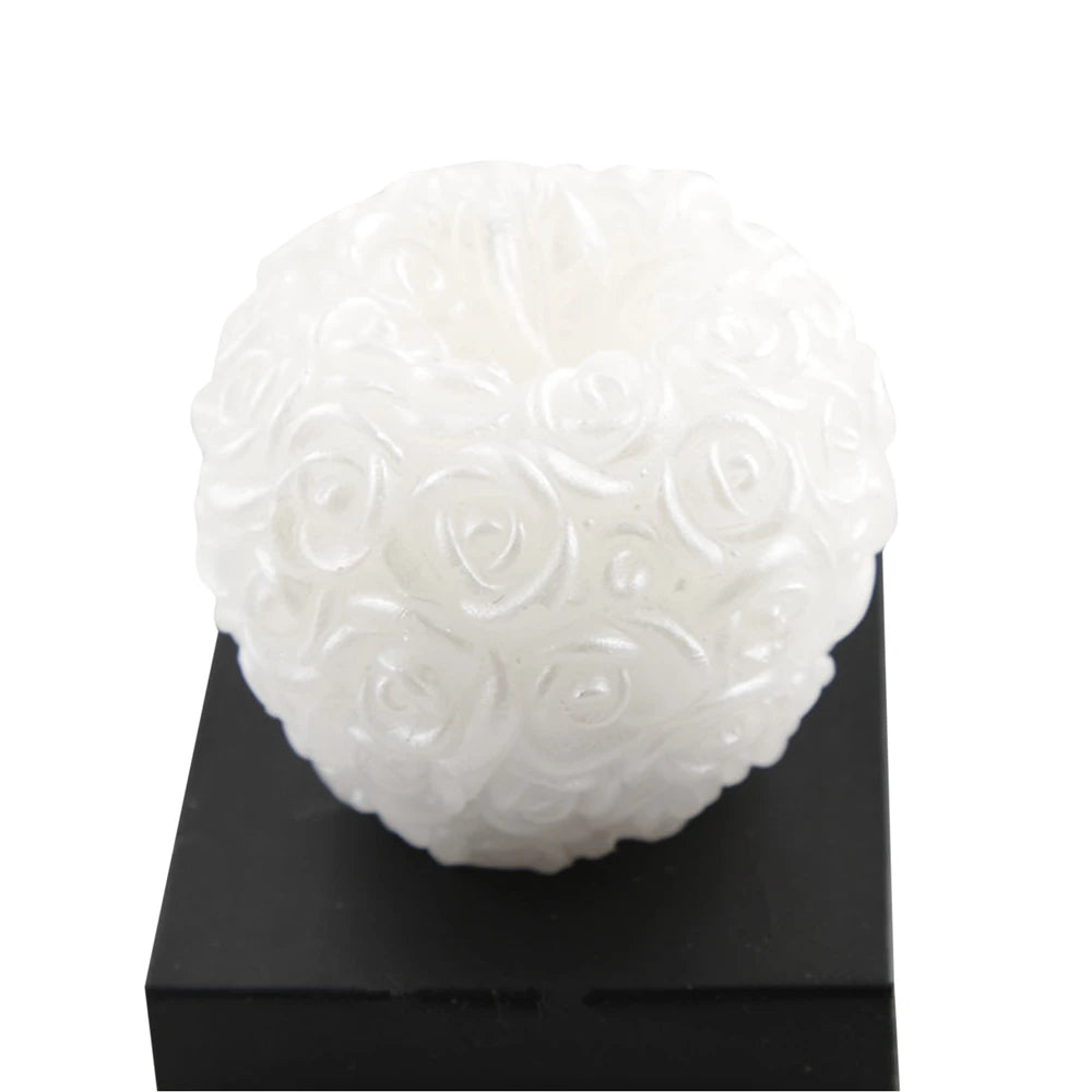 3D Rose Shape Ball Candle