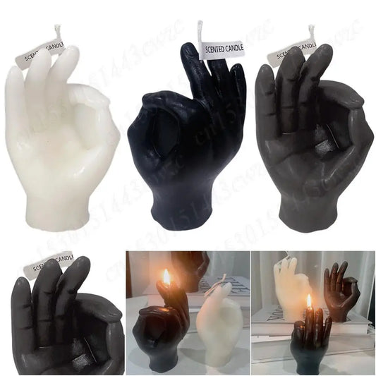 OK Gesture Finger Scented Candle