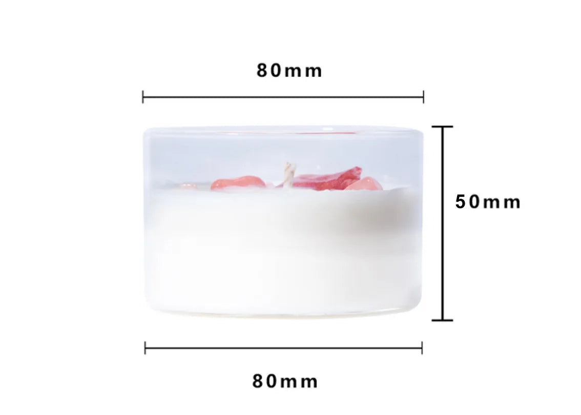 Natural crystal stone scented candle