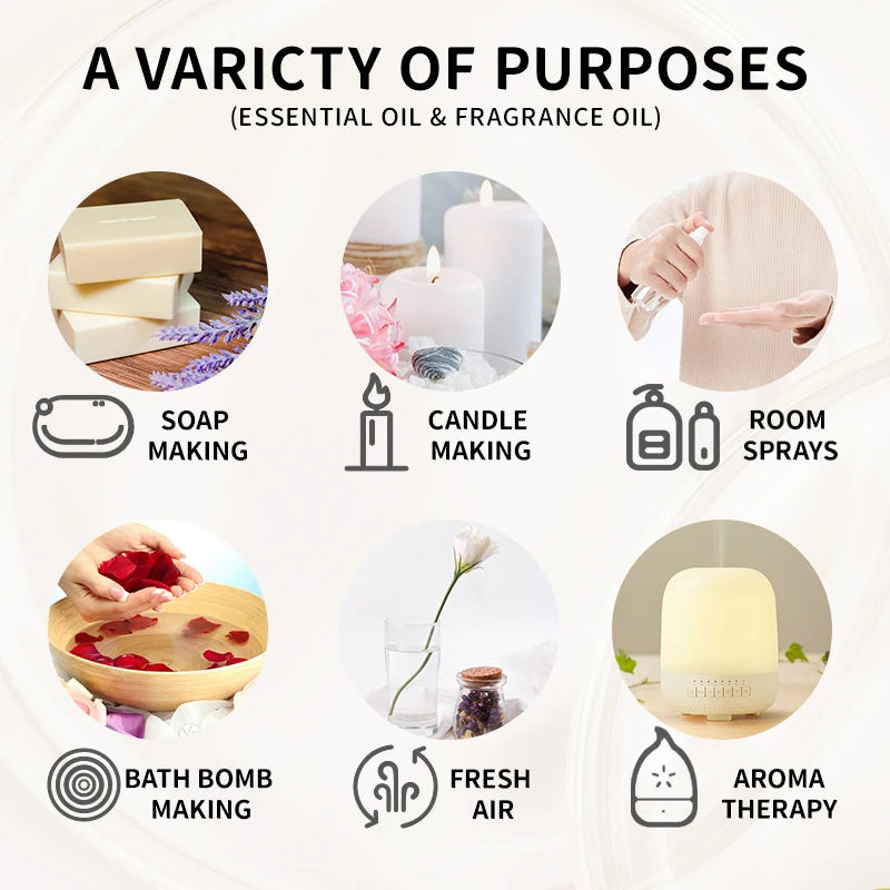 10ml Fragrance Oil Essential Oils (33 FLAVOURS)