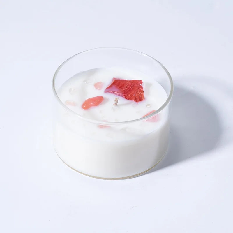 Natural crystal stone scented candle