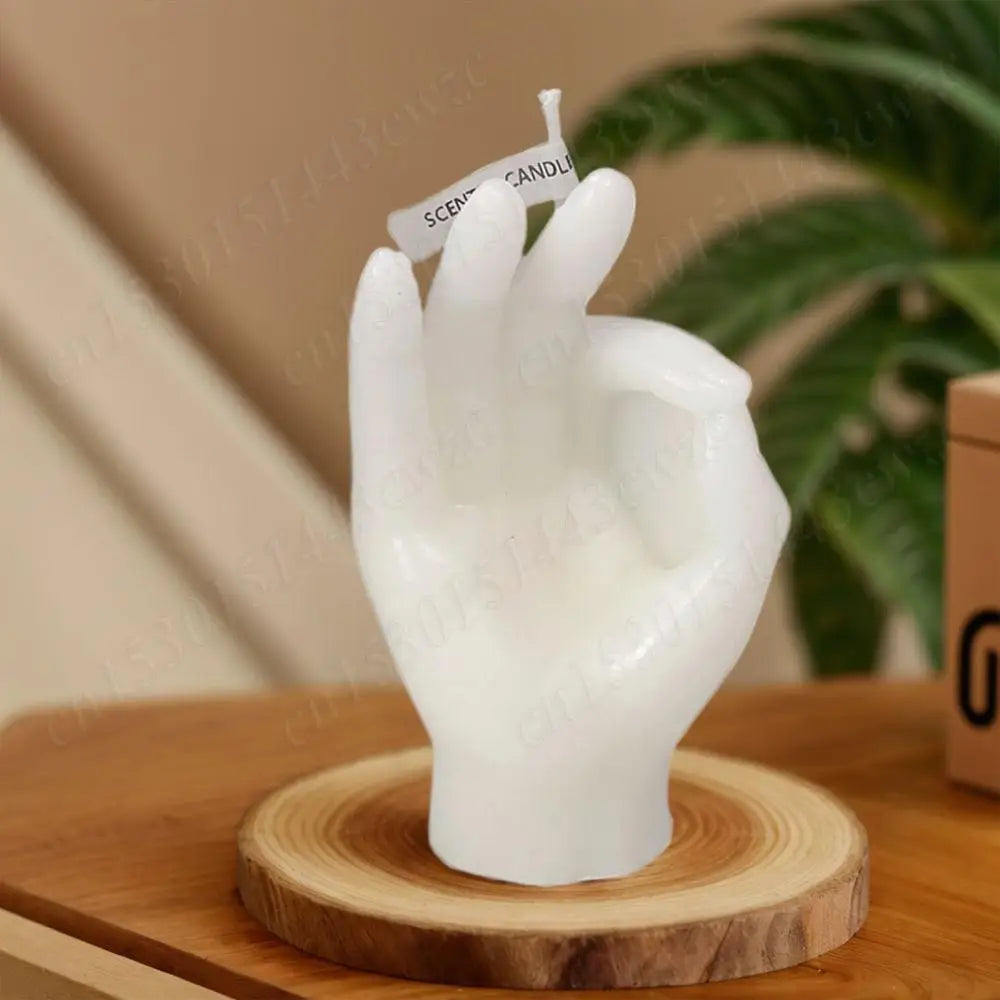 OK Gesture Finger Scented Candle