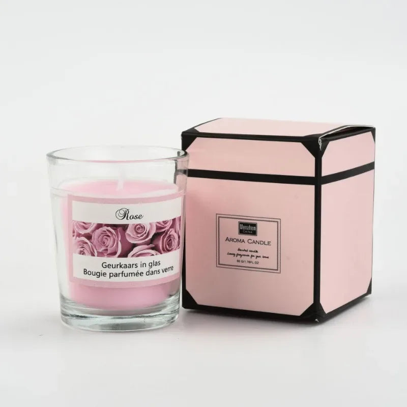 Aromatherapy Candle in Vanilla and Rose