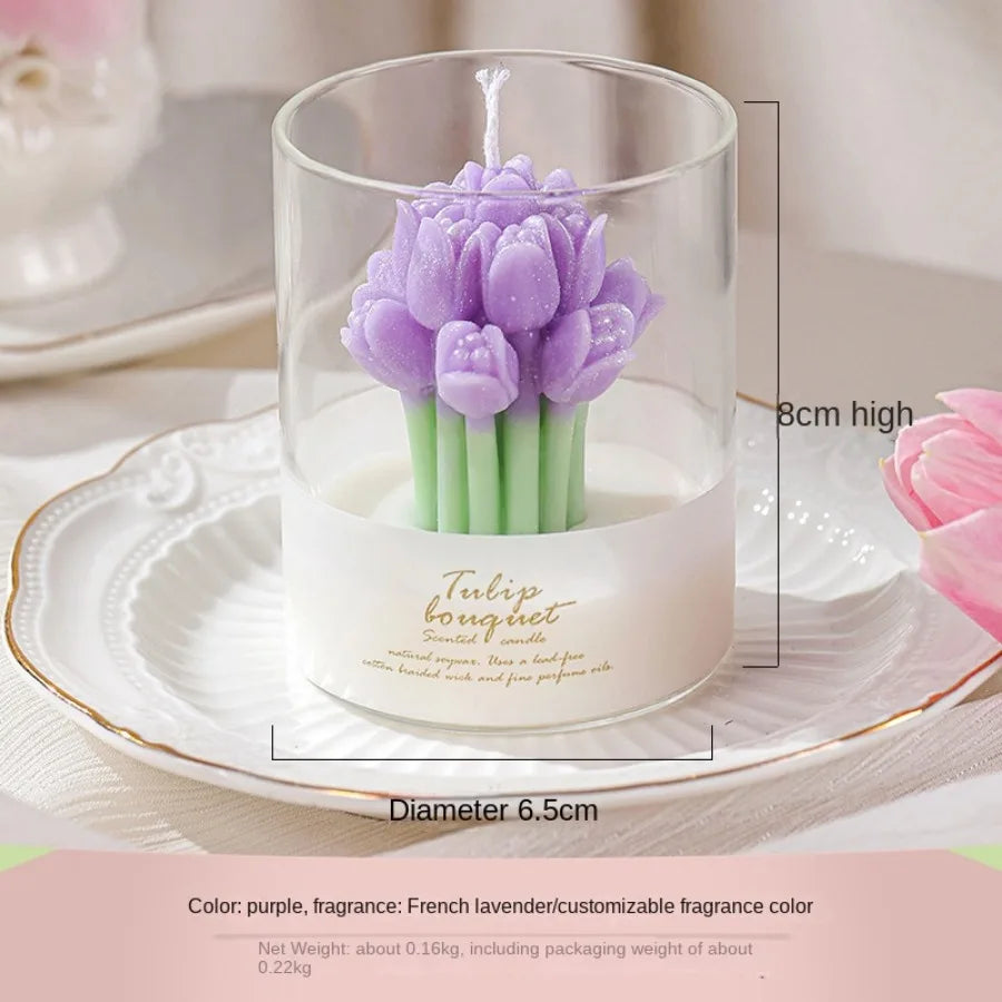 Valentine's Tulip Scented Candle
