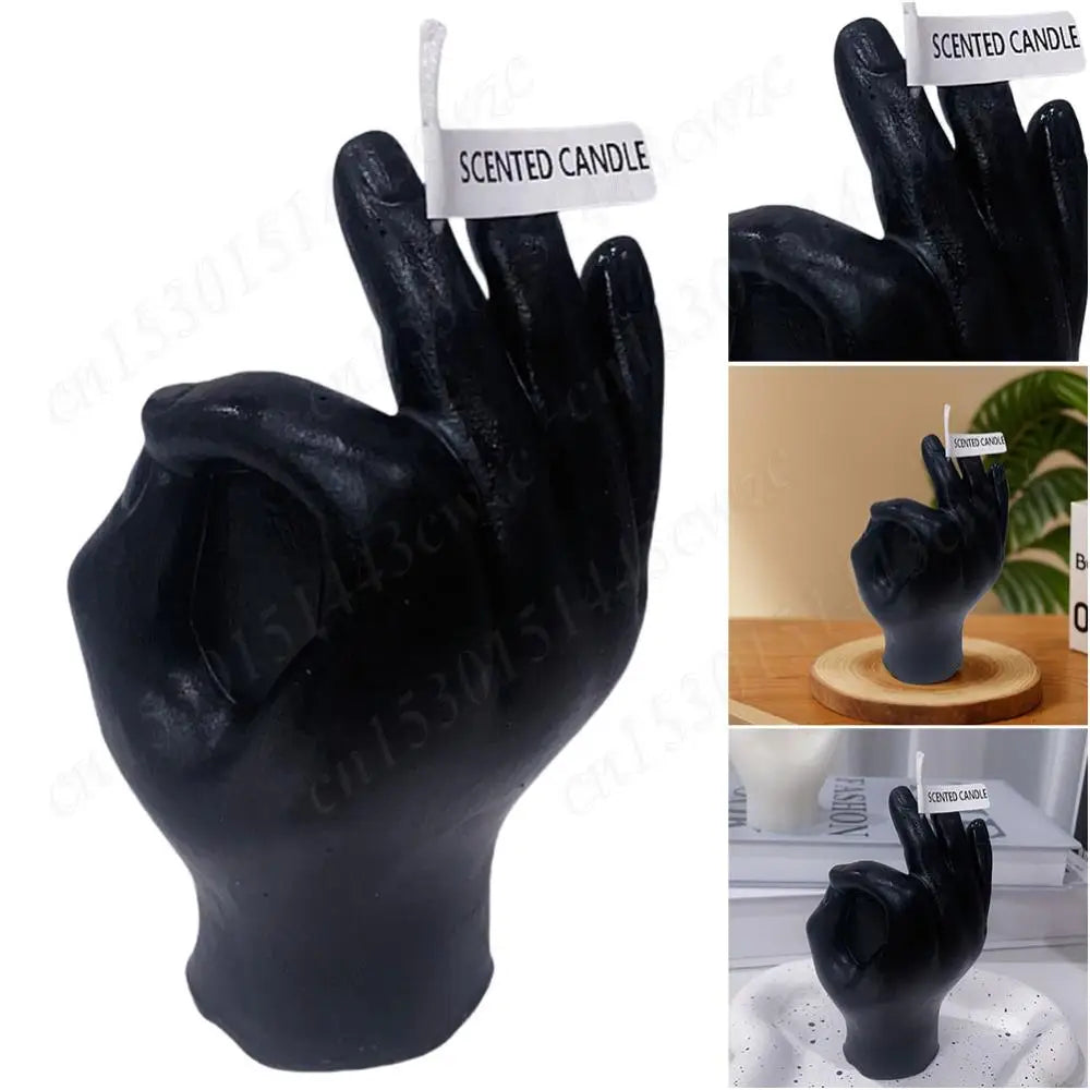 OK Gesture Finger Scented Candle