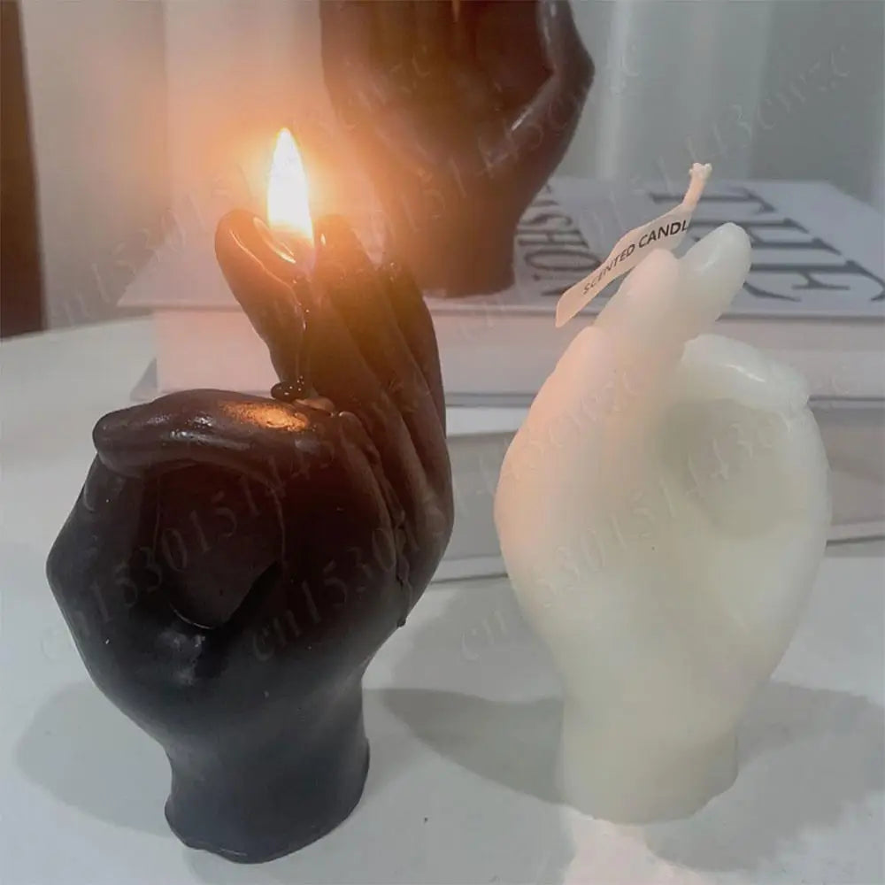 OK Gesture Finger Scented Candle