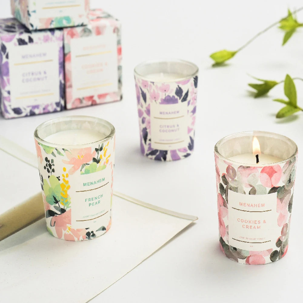 Aromatherapy Candle Flower Design