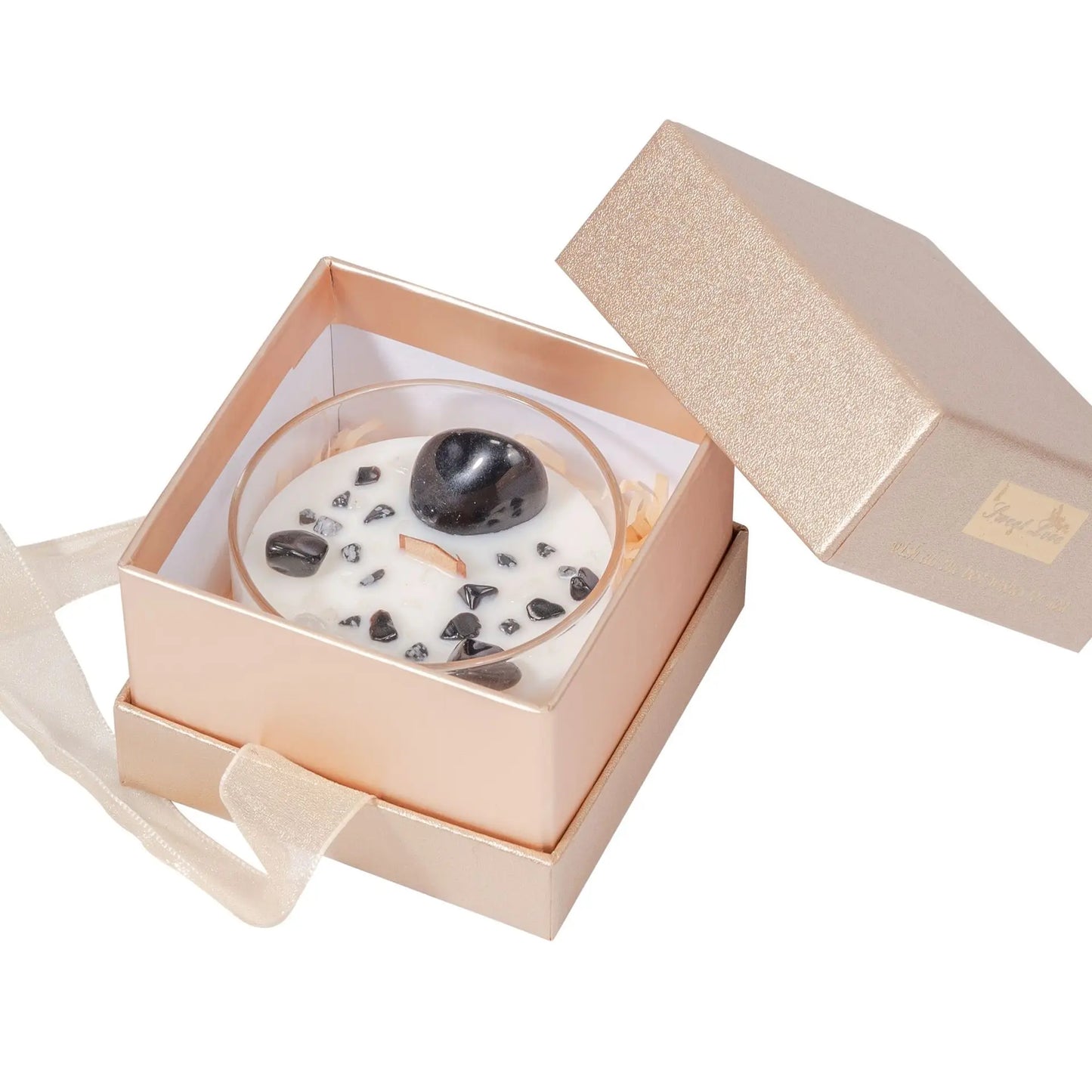 Natural crystal stone scented candle