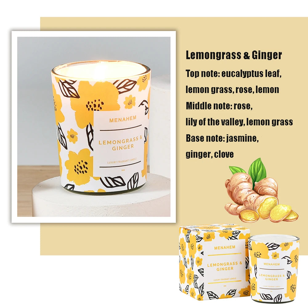 Aromatherapy Candle Flower Design