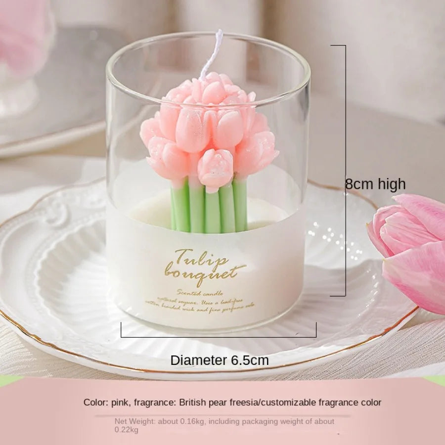 Valentine's Tulip Scented Candle