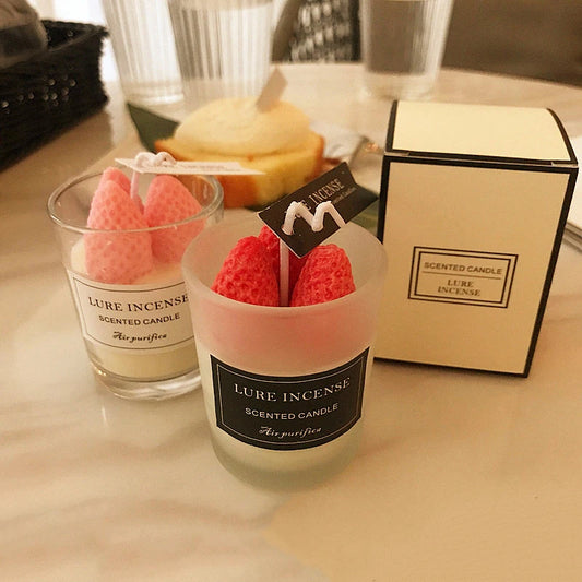Strawberry Glass Scented Candle Cup