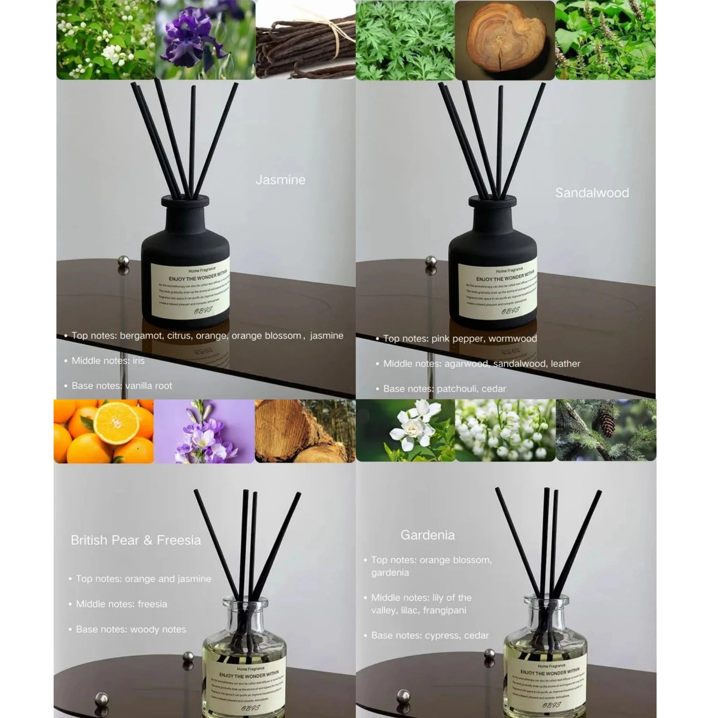 50ml Essential Oil Jasmine Diffuser