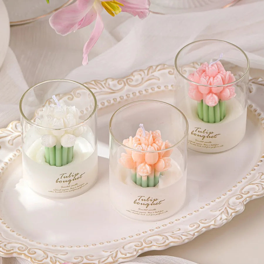 Valentine's Tulip Scented Candle