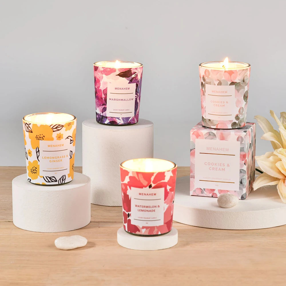 Aromatherapy Candle Flower Design