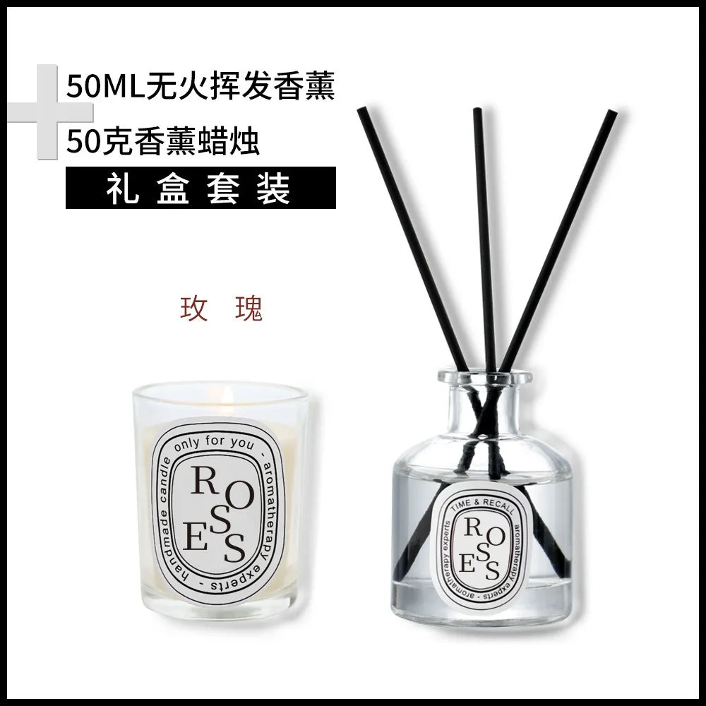 50ml Diffuser with Essential Oil Candle Set