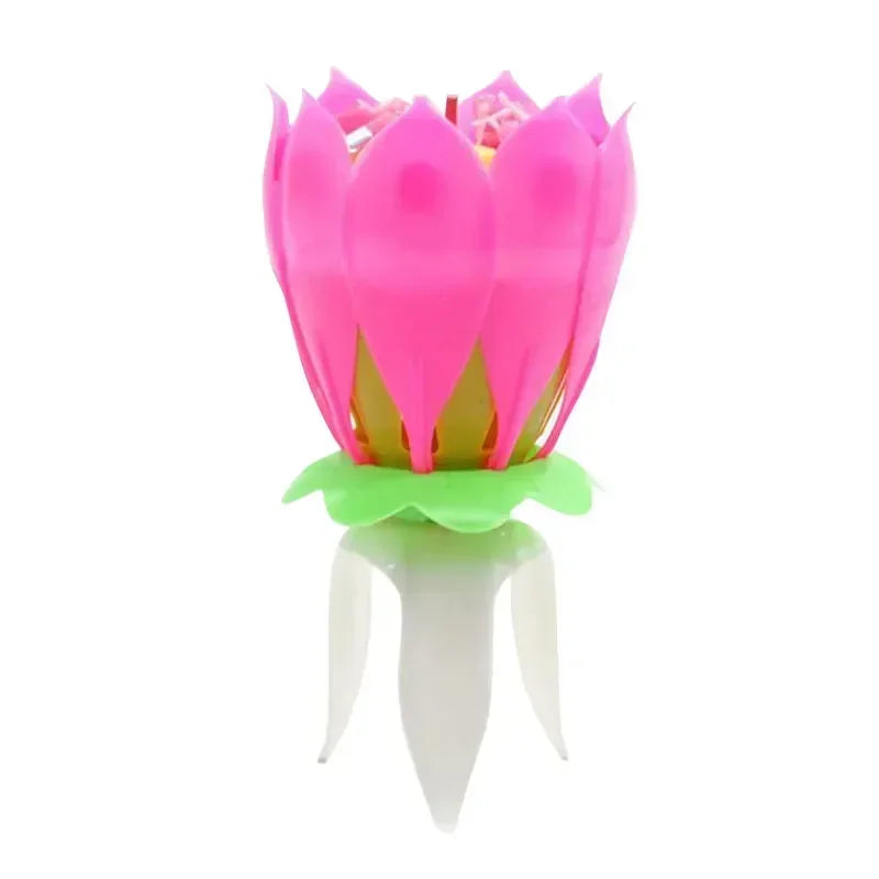 Joy Singing Music Birthday Candle Lotus Candle