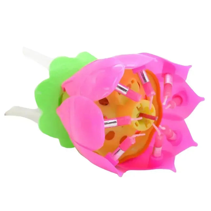 Joy Singing Music Birthday Candle Lotus Candle