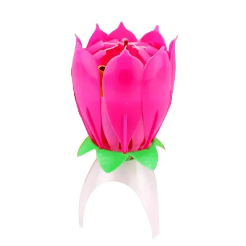 Joy Singing Music Birthday Candle Lotus Candle