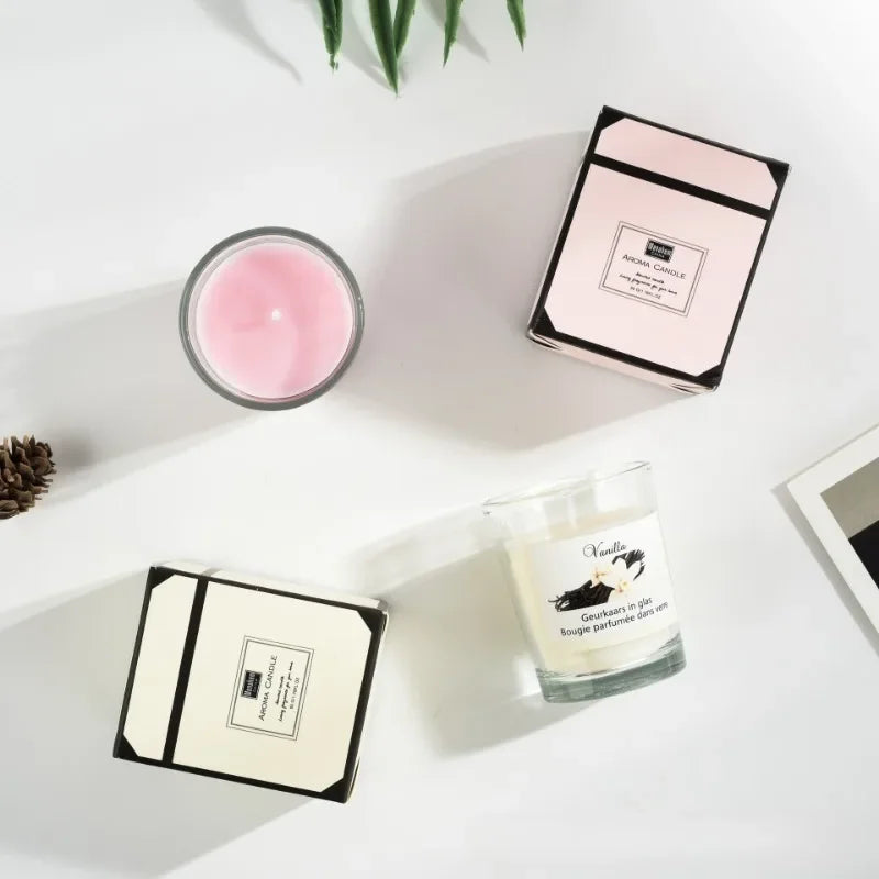 Aromatherapy Candle in Vanilla and Rose